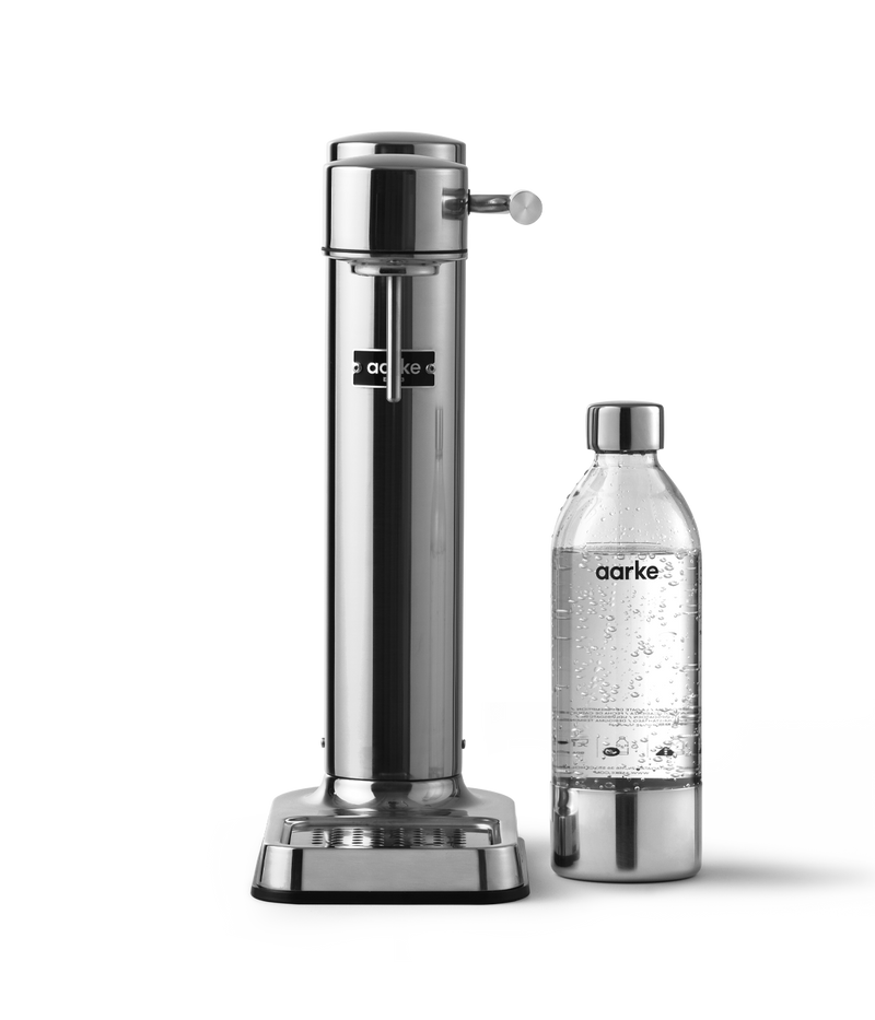carbonator 3 stainless steel with aarke PET water bottle